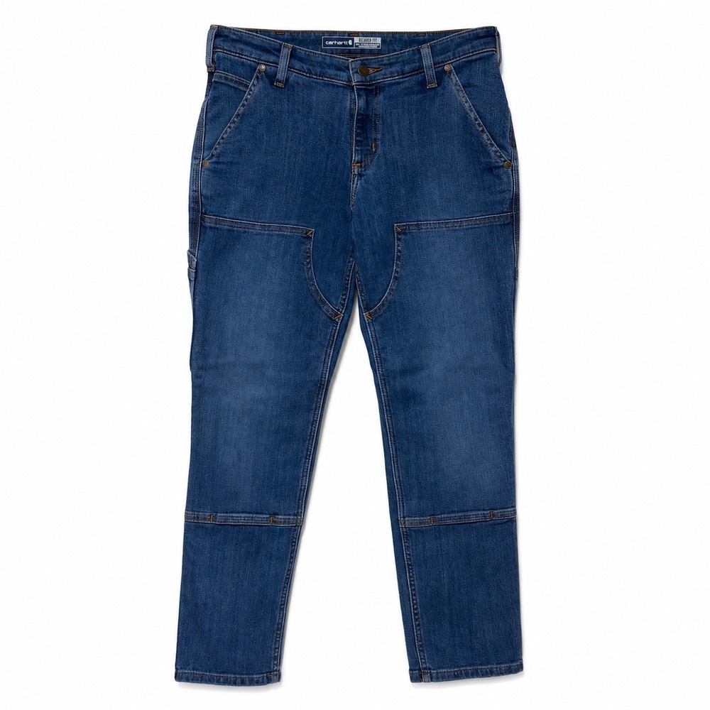 Carhartt Rugged Flex Relaxed Fit Double Front Jeans 6 Short Linden BD5110-W